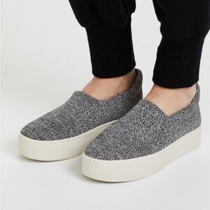 Vince. Gray Marl Walsh Slip On Platform Sneakers Shoes Size 9